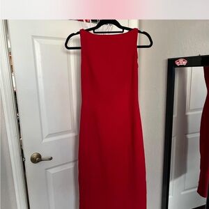 Elegant Red Sleeveless Dress